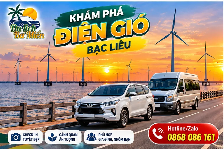 Thuê Xe Đi Điện Gió Bạc Liêu