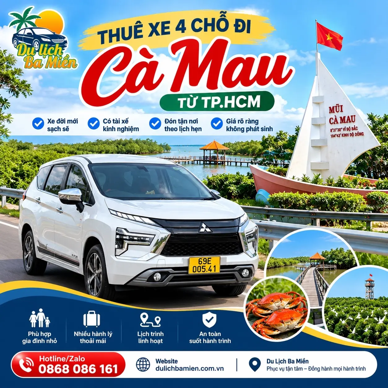 Thuê Xe 7 Chỗ Đi Cà Mau