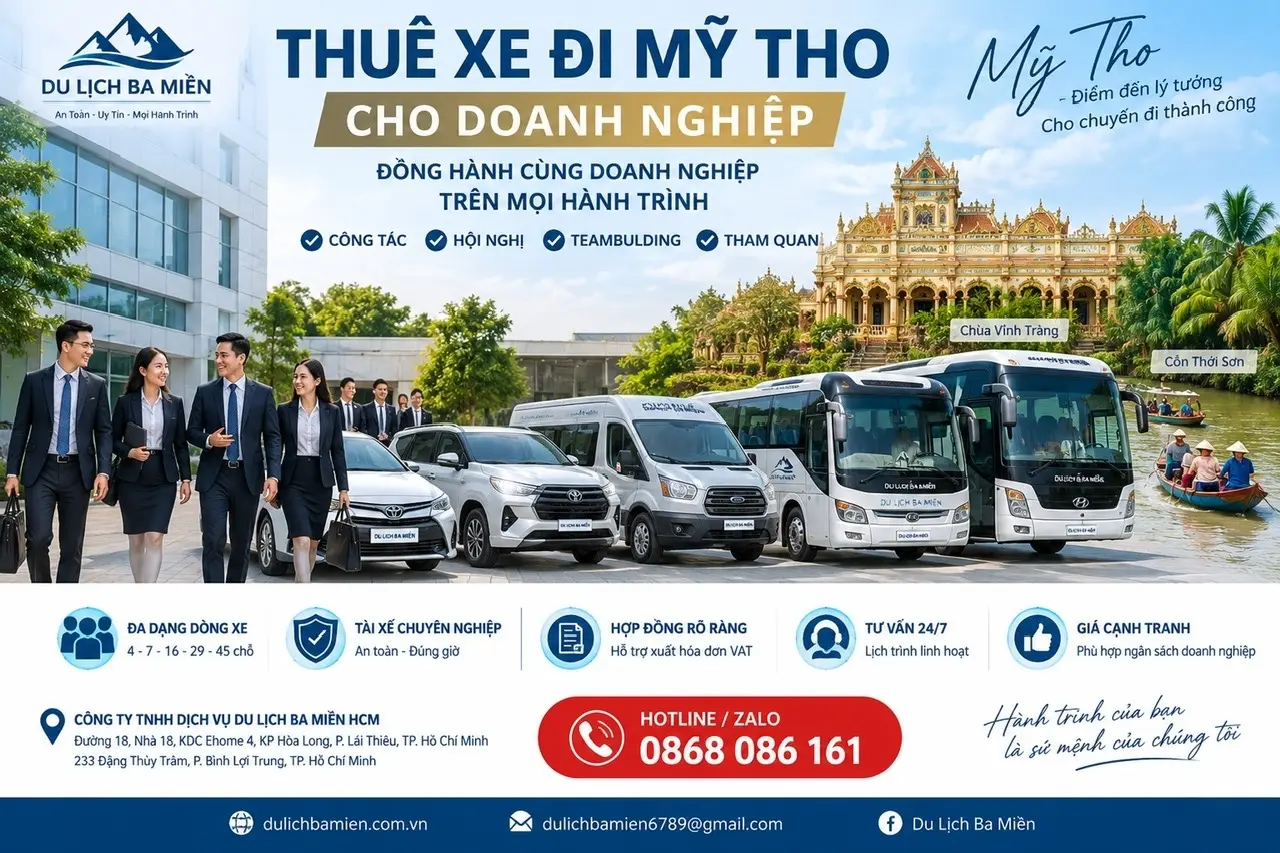 Thuê Xe Đi Mỹ Tho Cho Công Ty – Doanh Nghiệp