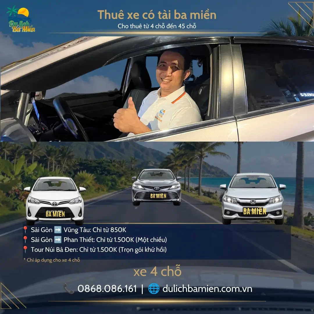 Thu&ecirc; xe Long Th&agrave;nh đi N&uacute;i B&agrave; Đen
