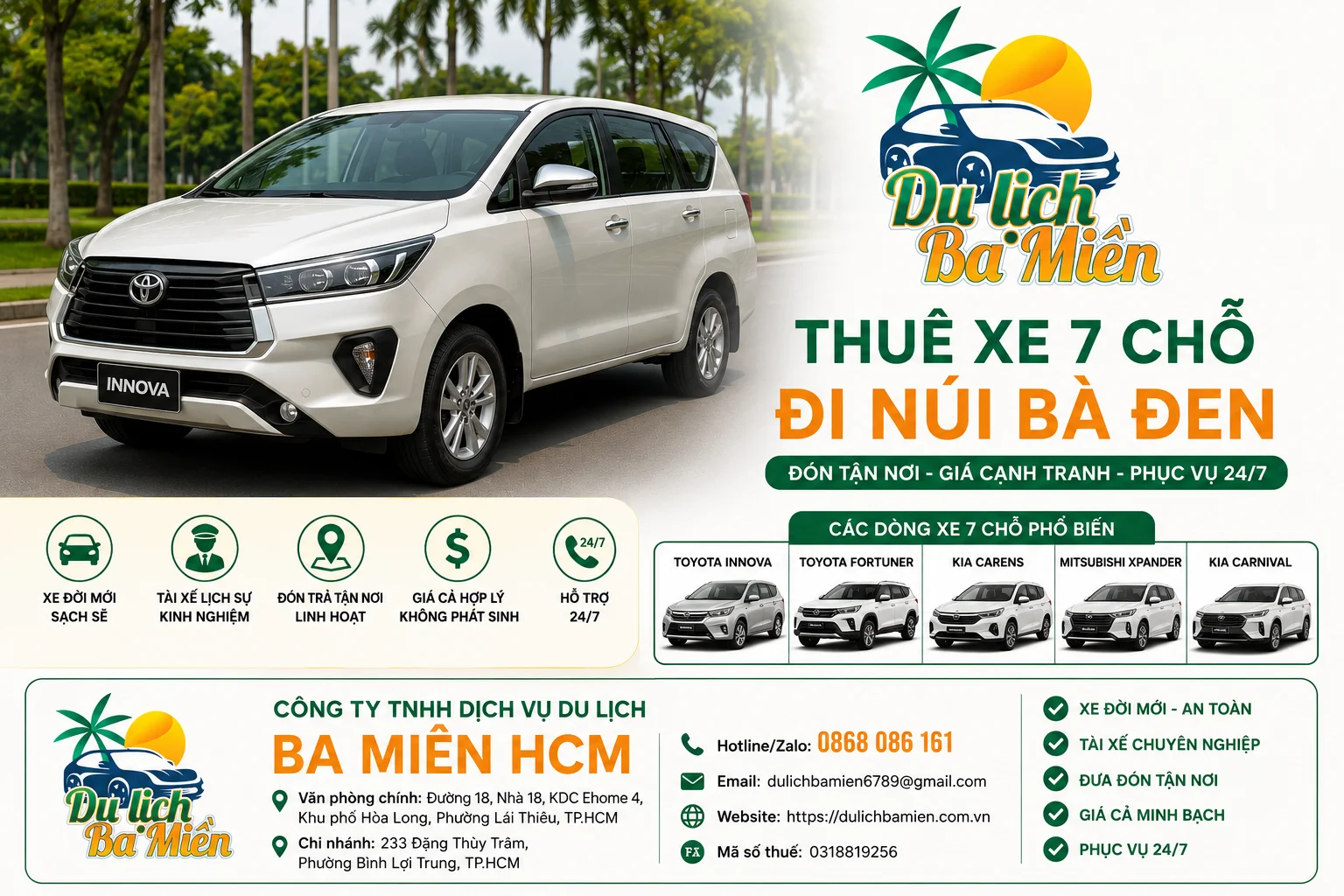 Thuê xe Long Thành đi Núi Bà Đen