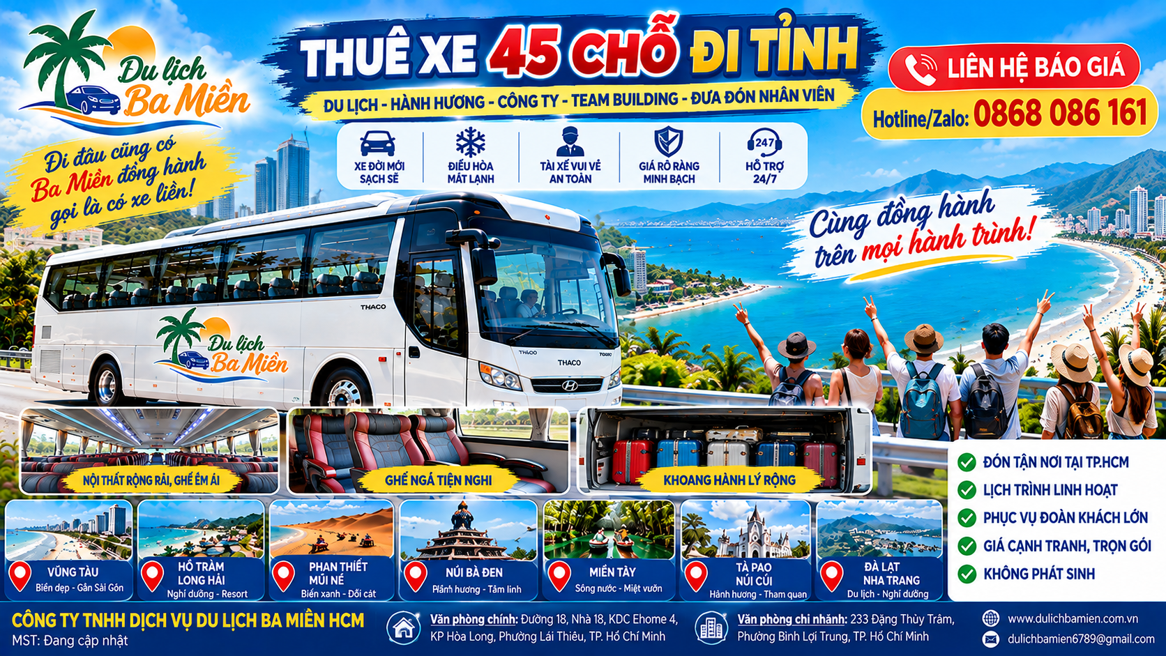 Thuê Xe 45 Chỗ Cho Công Ty Và Doanh Nghiệp
