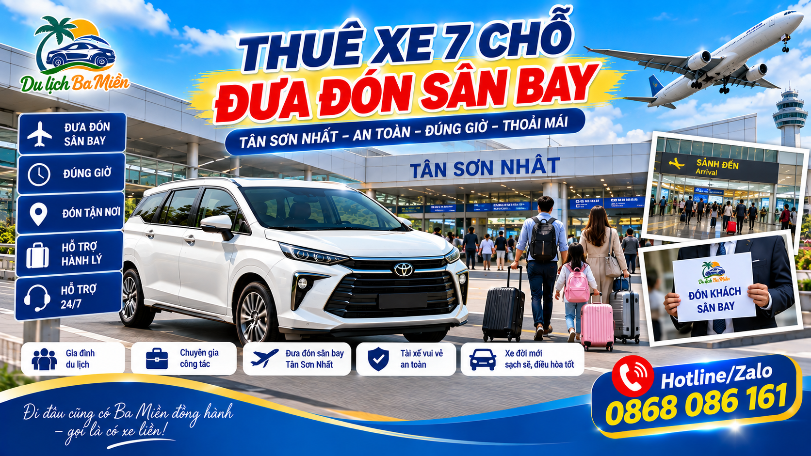 Thuê Xe 7 Chỗ Đưa Đón Sân Bay