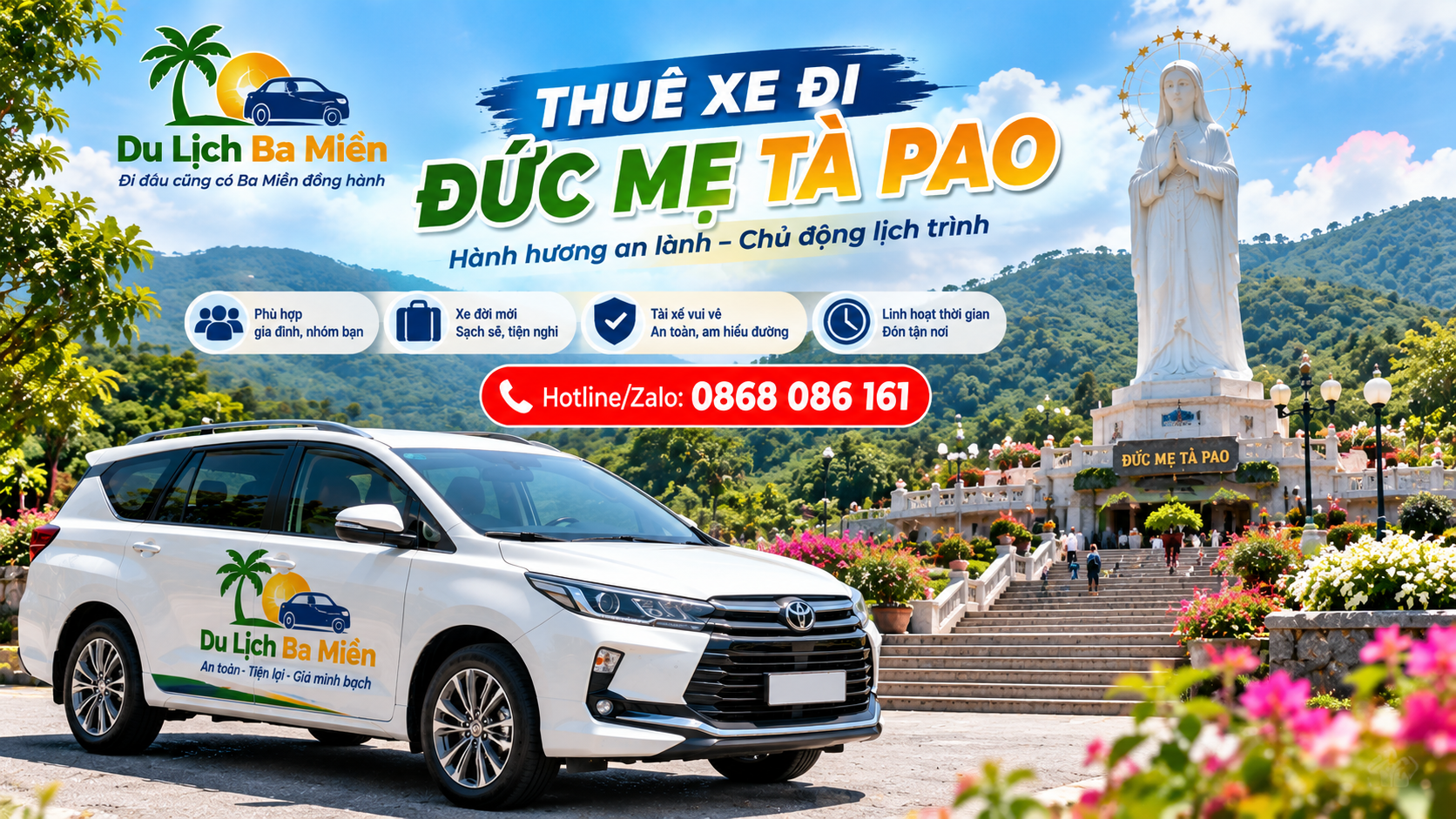Thuê Xe Đi Đức Mẹ Tàpao