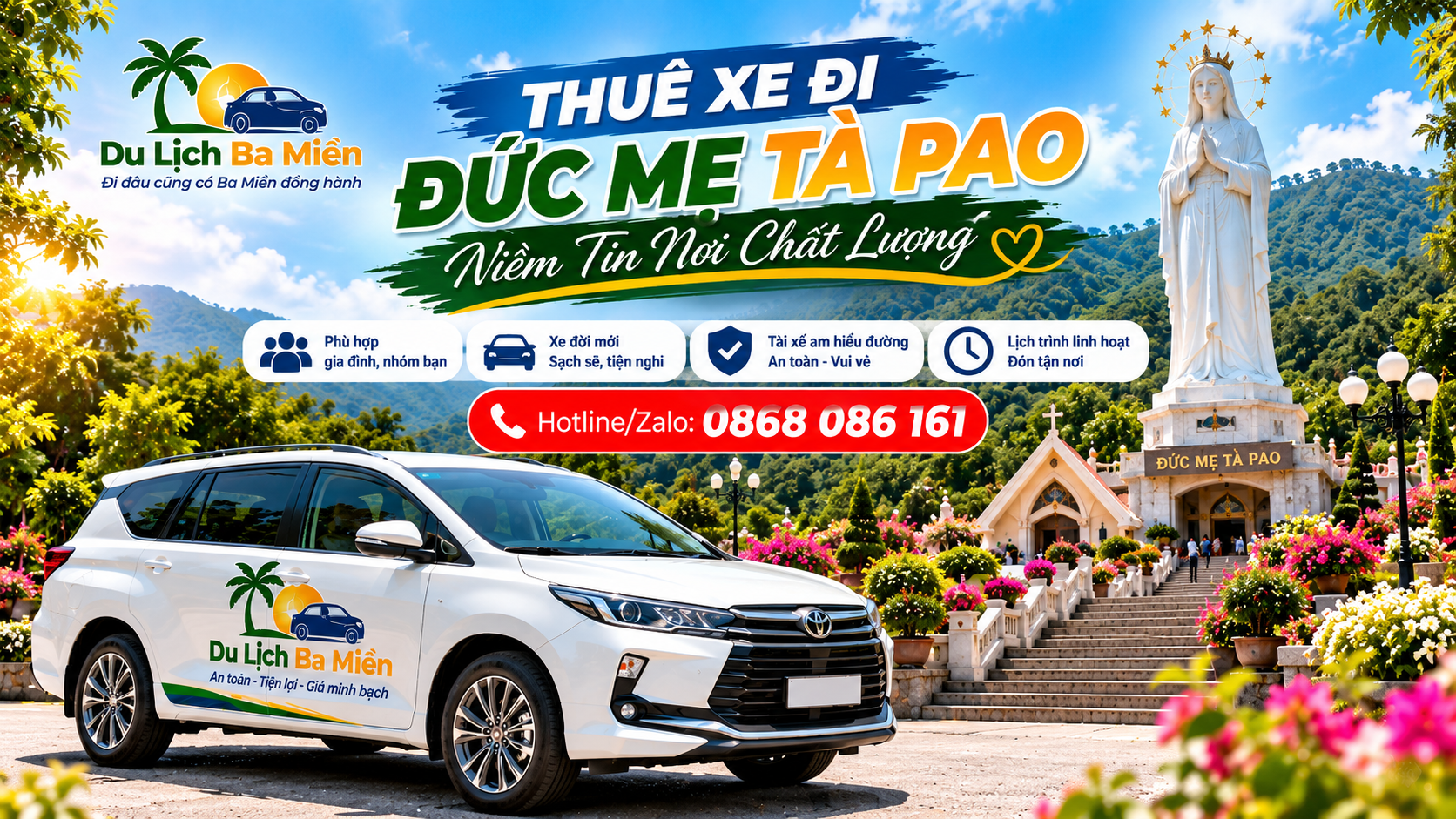 Thuê Xe Đi Đức Mẹ Tàpao